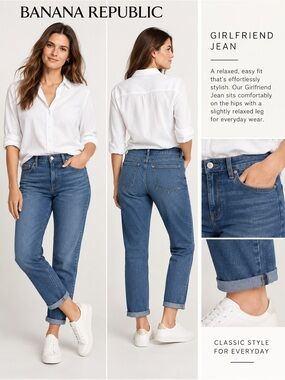 Banana Republic Girlfriend Jeans Size 31/12 – Medium Wash Denim